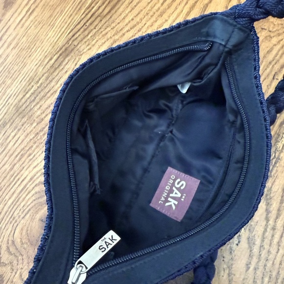 The Sak Handbag White Navy Blue Stripes - Picture 7 of 8